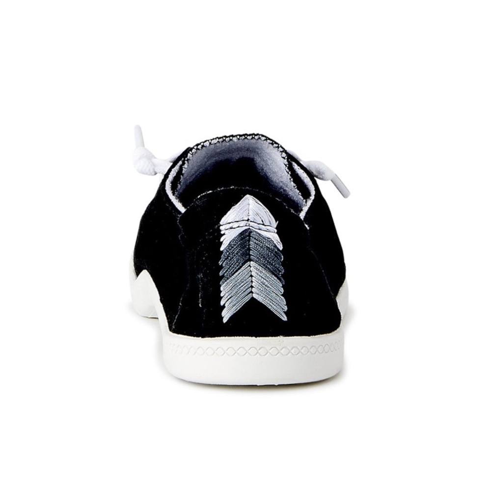 *MEDIUM WIDTH BLACK Time and Tru Women's Scrunch Back Slip-On Sneaker SZ 6